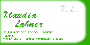 klaudia lahner business card